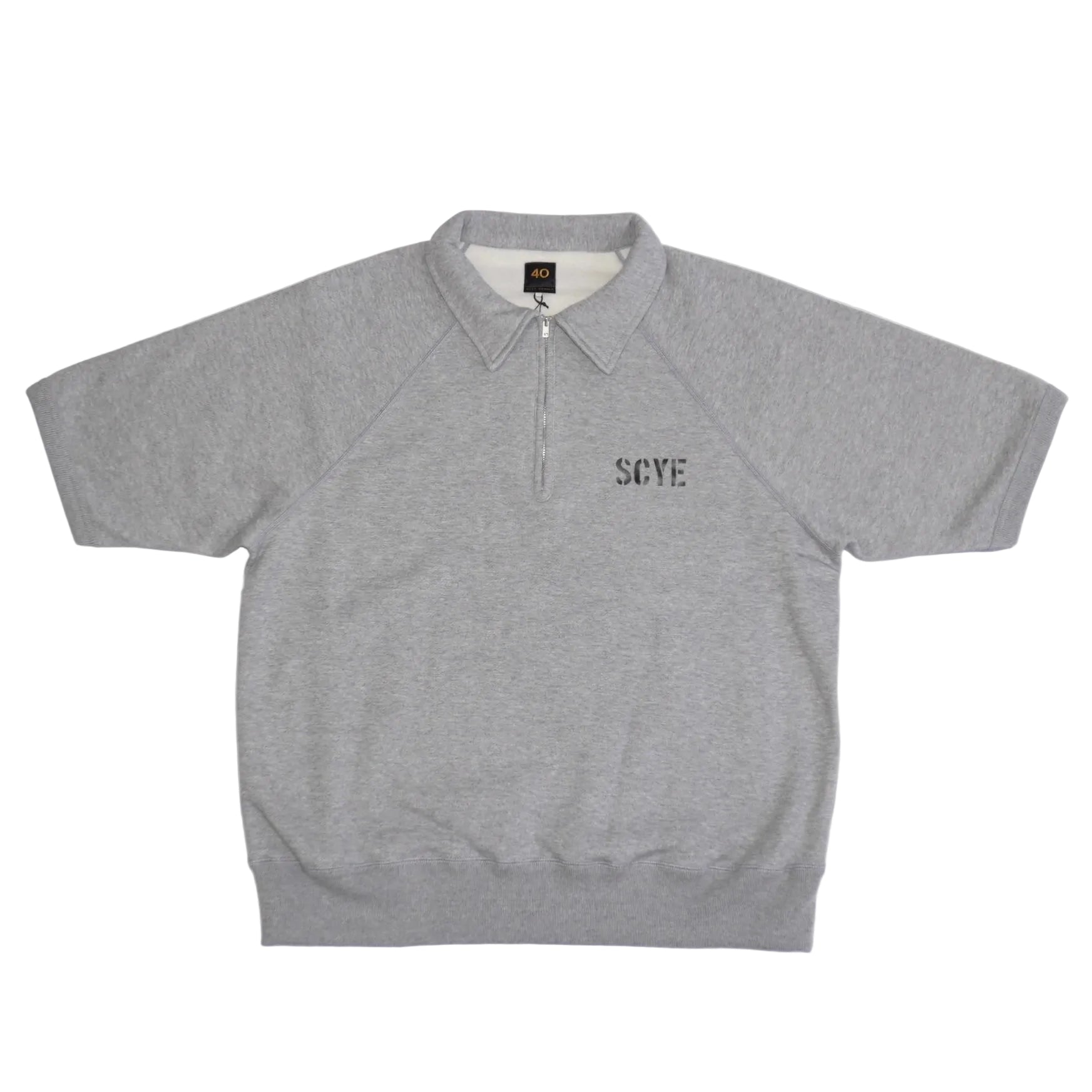 SCYEBASICS] Fleece back Jersey Half Zip Sweat Shirt サイ ハーフ