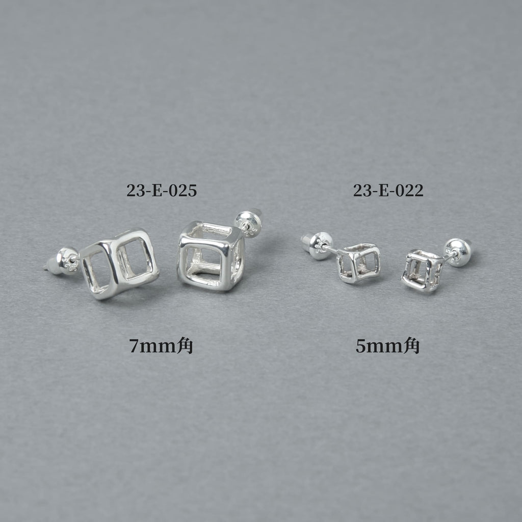 [NINENINE] シルバー925 ピアス | 5mm角 | 23-E-022