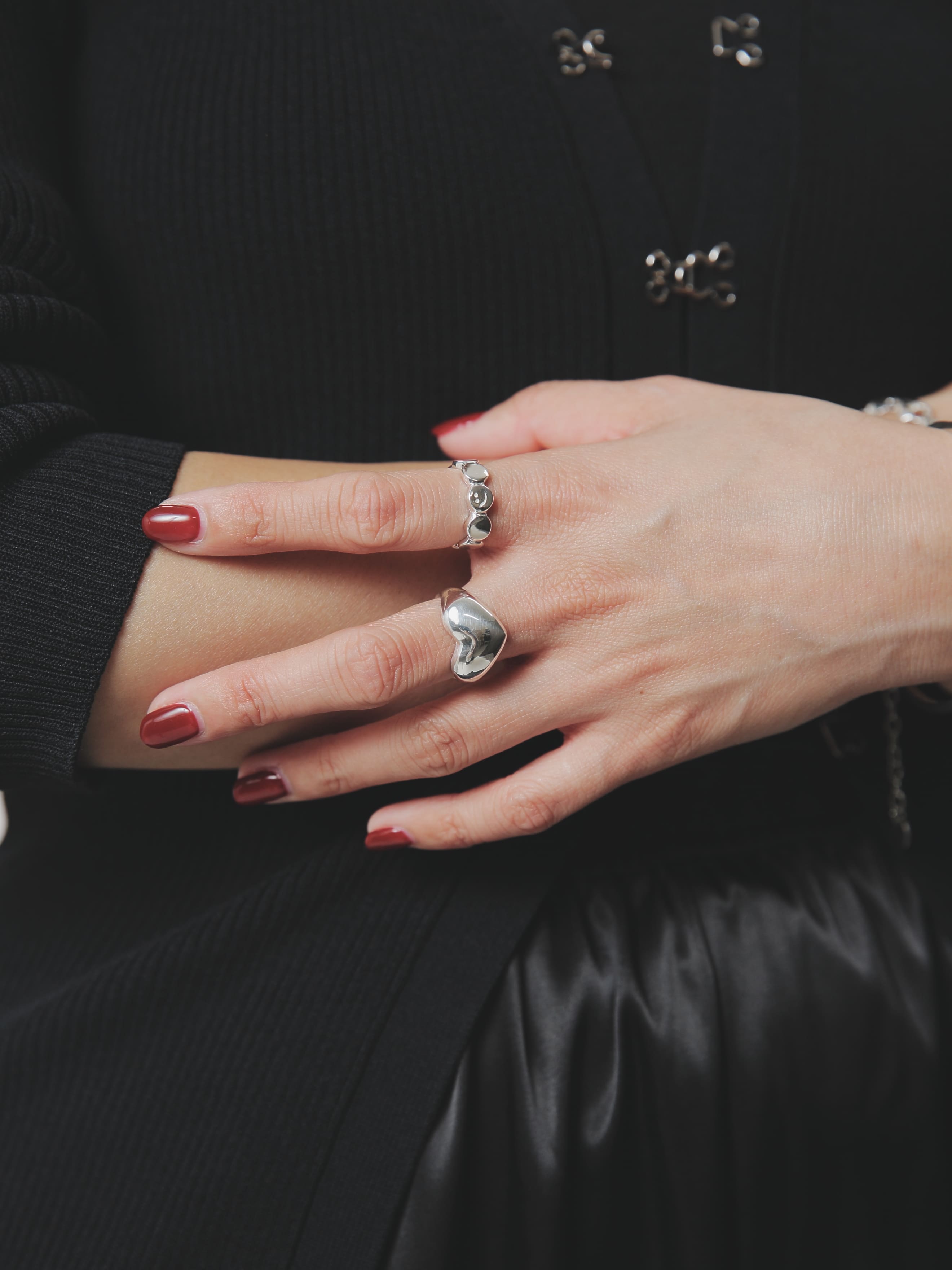 [NINENINE] シルバー925 ハートリング ｜ 21-R-012