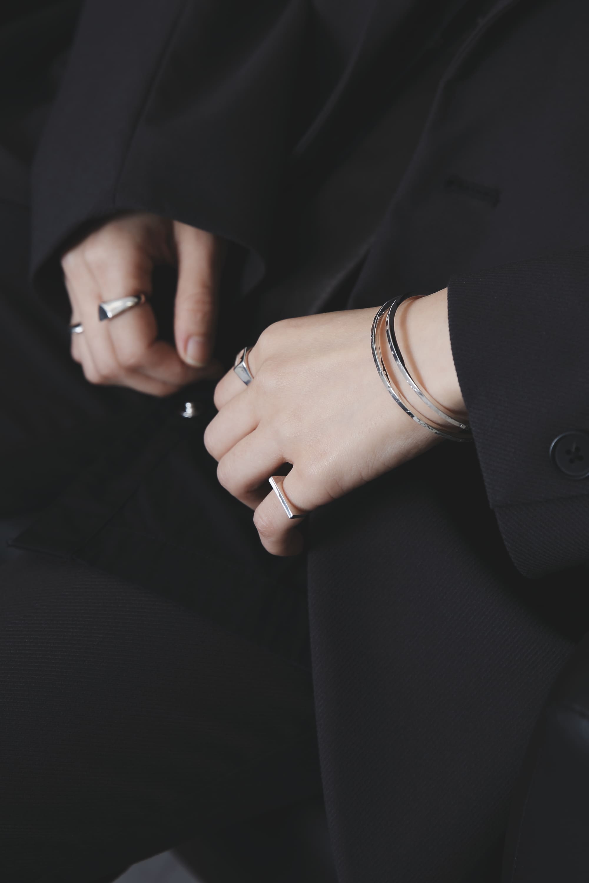 [NINENINE] シルバー925 バングル｜いぶし加工なし｜24-B-013