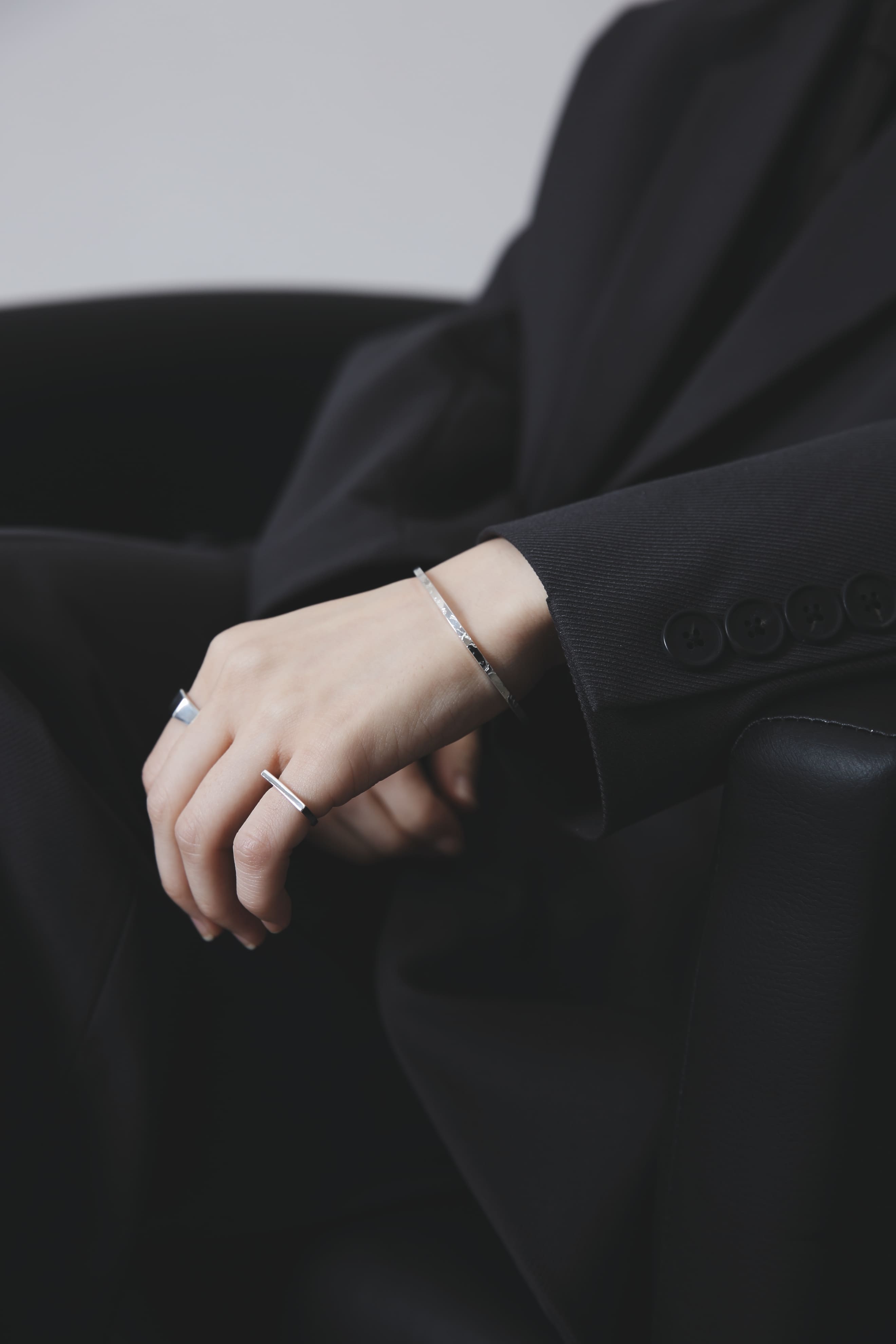 [NINENINE] シルバー925 バングル｜いぶし加工なし｜24-B-013