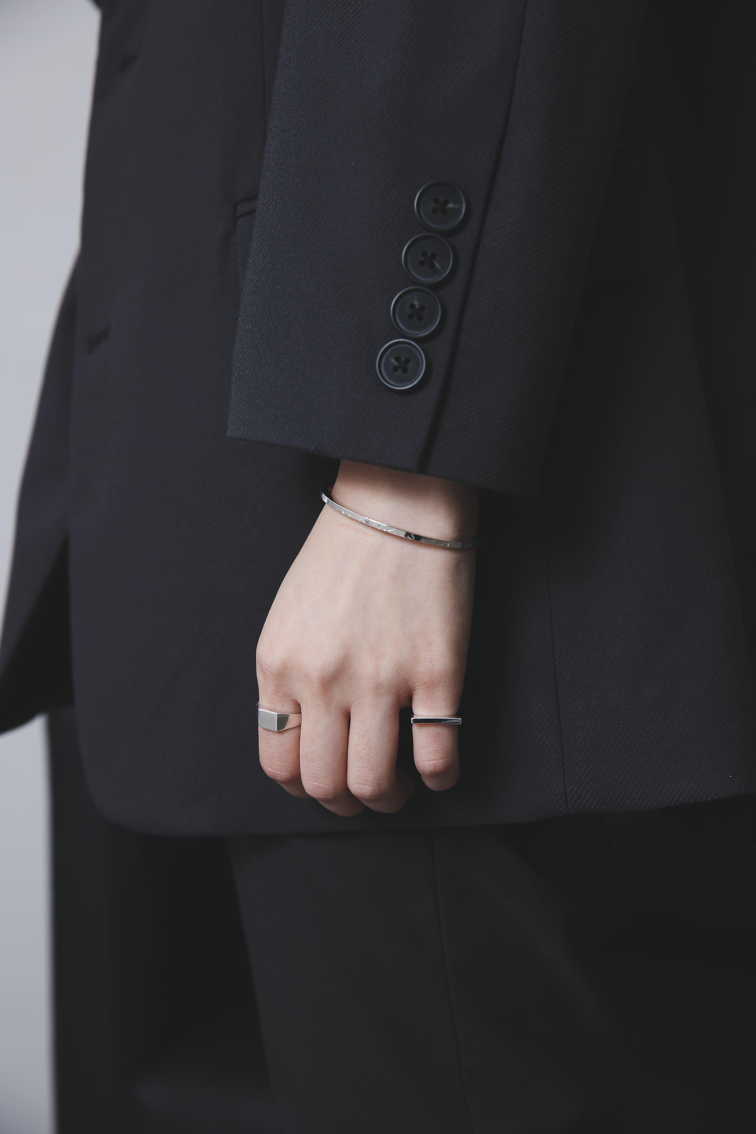 [NINENINE] シルバー925 バングル｜いぶし加工なし｜24-B-013