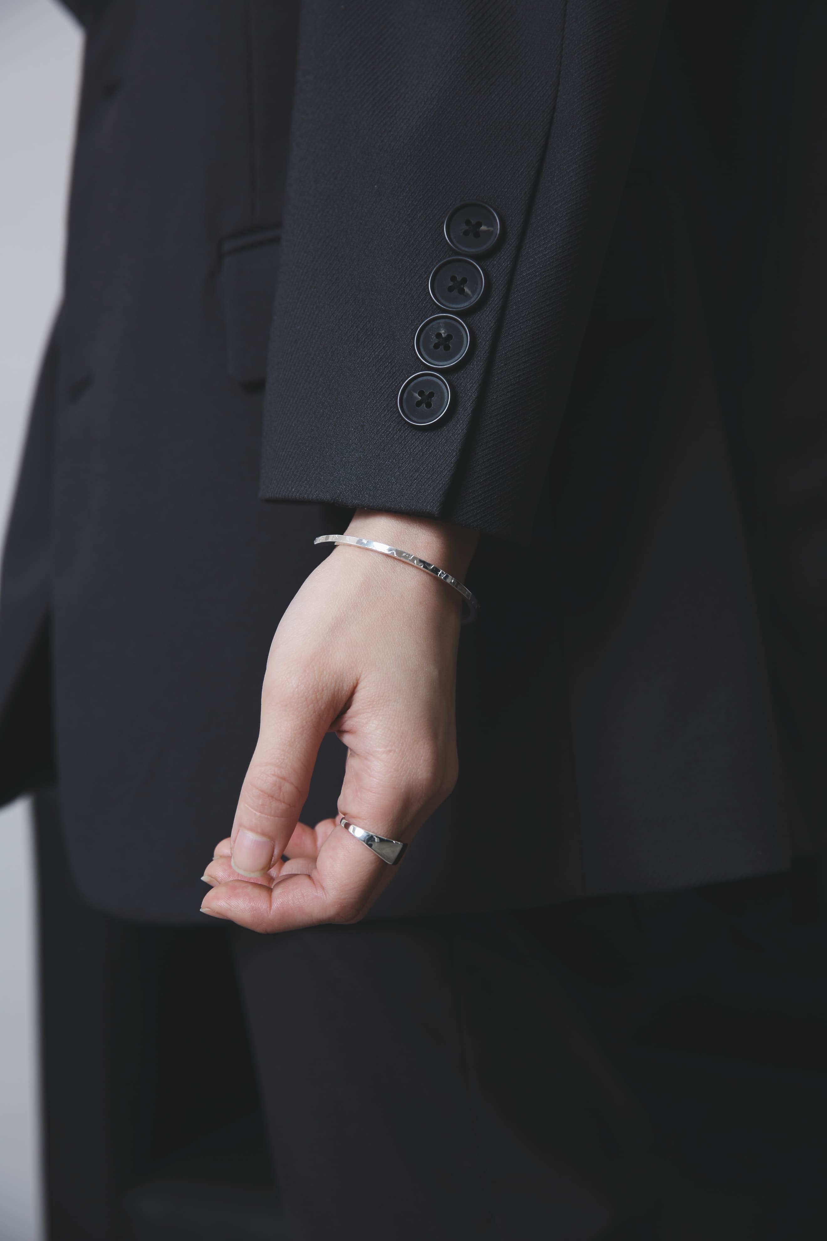 [NINENINE] シルバー925 バングル｜いぶし加工なし｜24-B-013