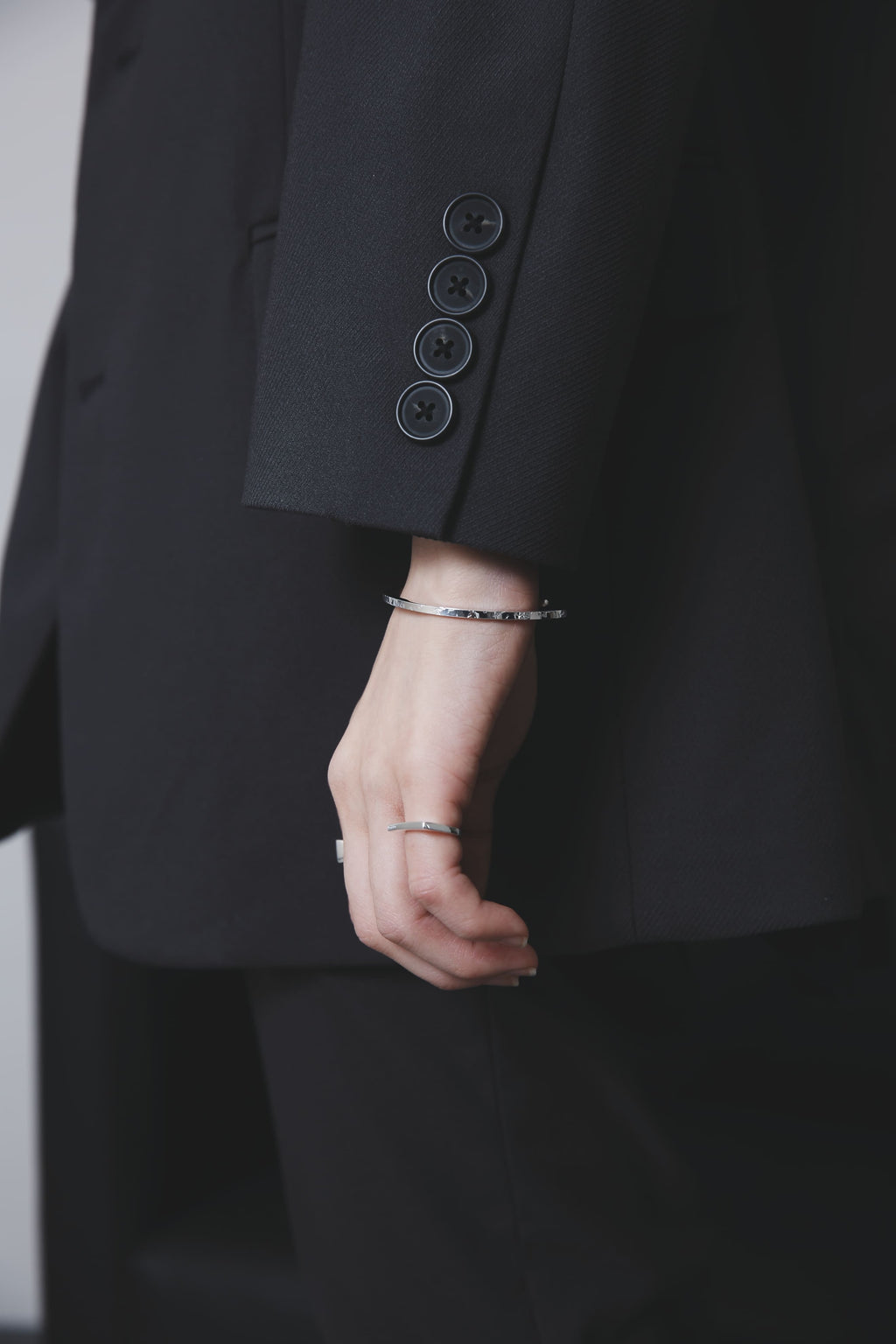 [NINENINE] シルバー925 バングル｜いぶし加工なし｜24-B-013