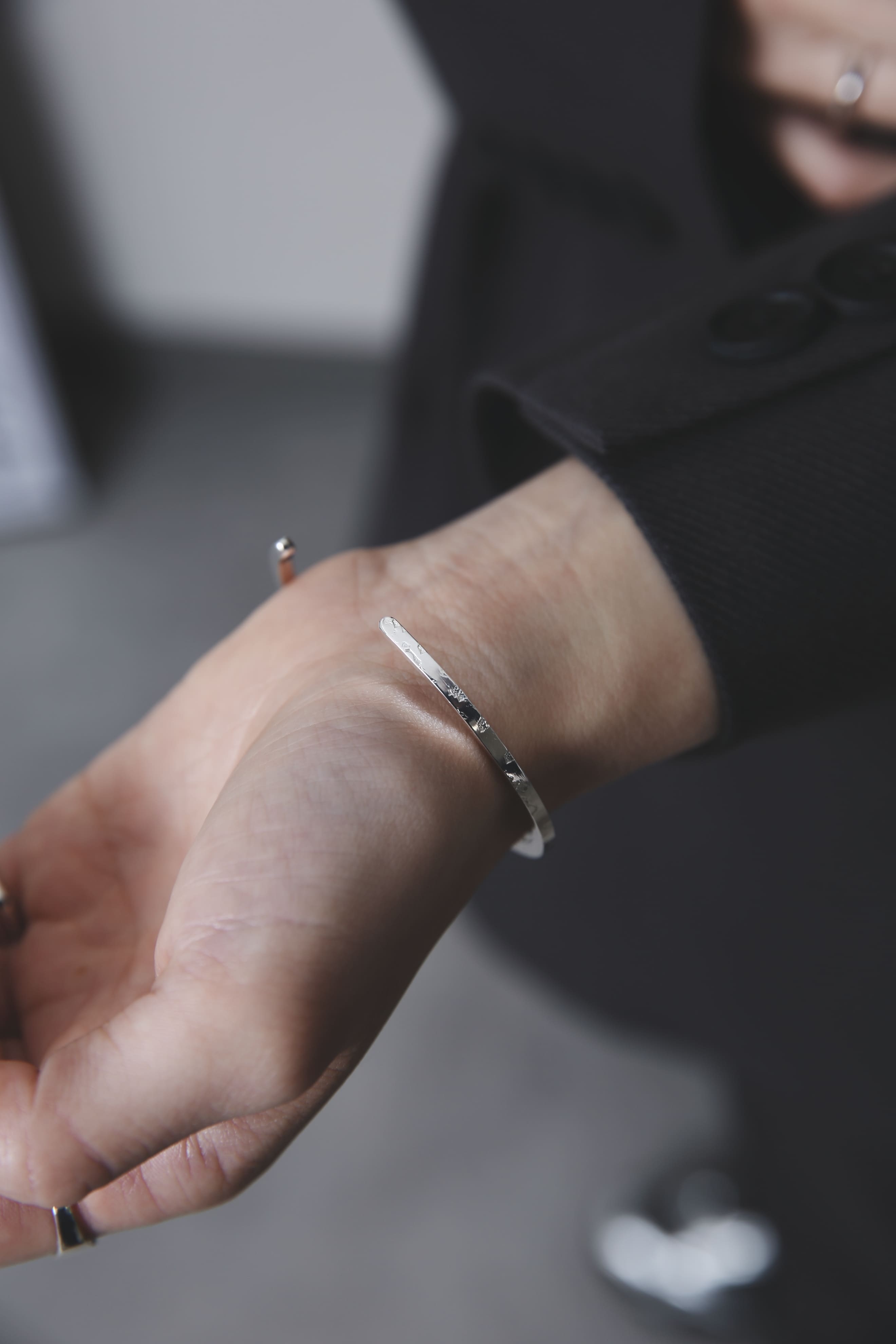 [NINENINE] シルバー925 バングル｜いぶし加工なし｜24-B-013