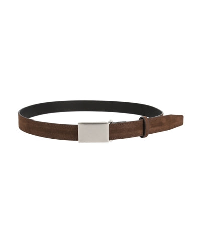 [Scye] Suede Touch Leather Box Buckle Belt