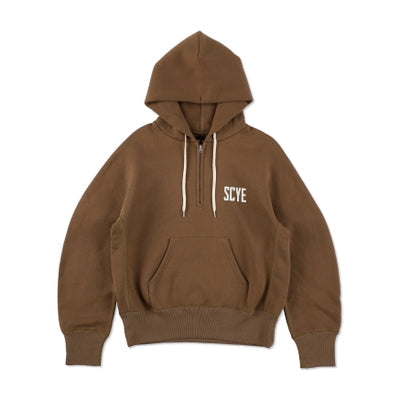 [SCYE BASICS] Fleece Back Jersey Half Zip Hoodie
