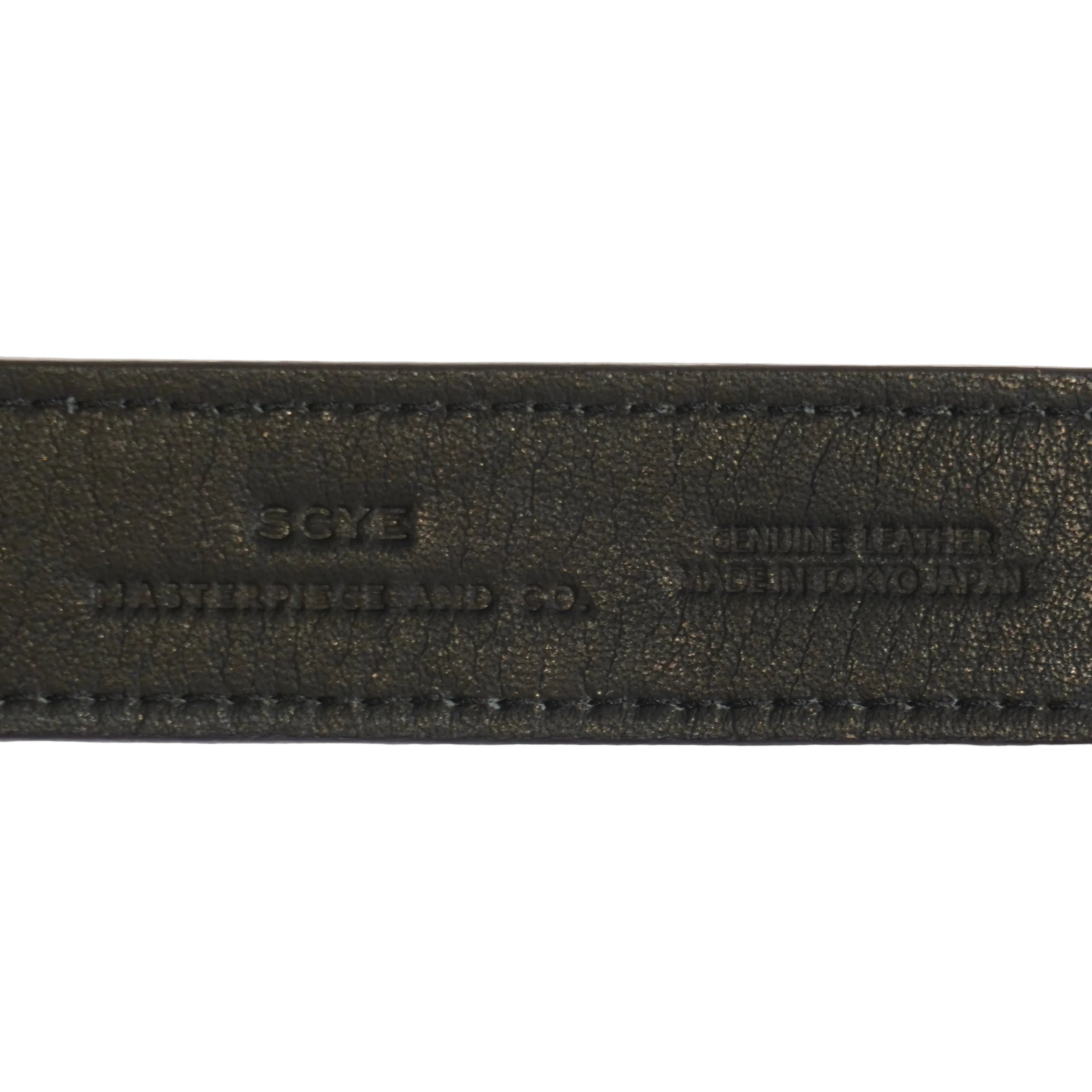 [Scye] Suede Touch Leather Box Buckle Belt