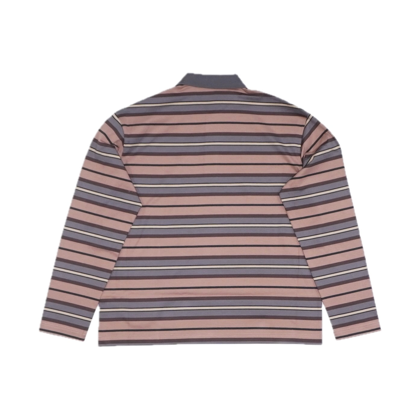 [SCYE BASICS] Multi Striped Cotton L/S Polo Shirt