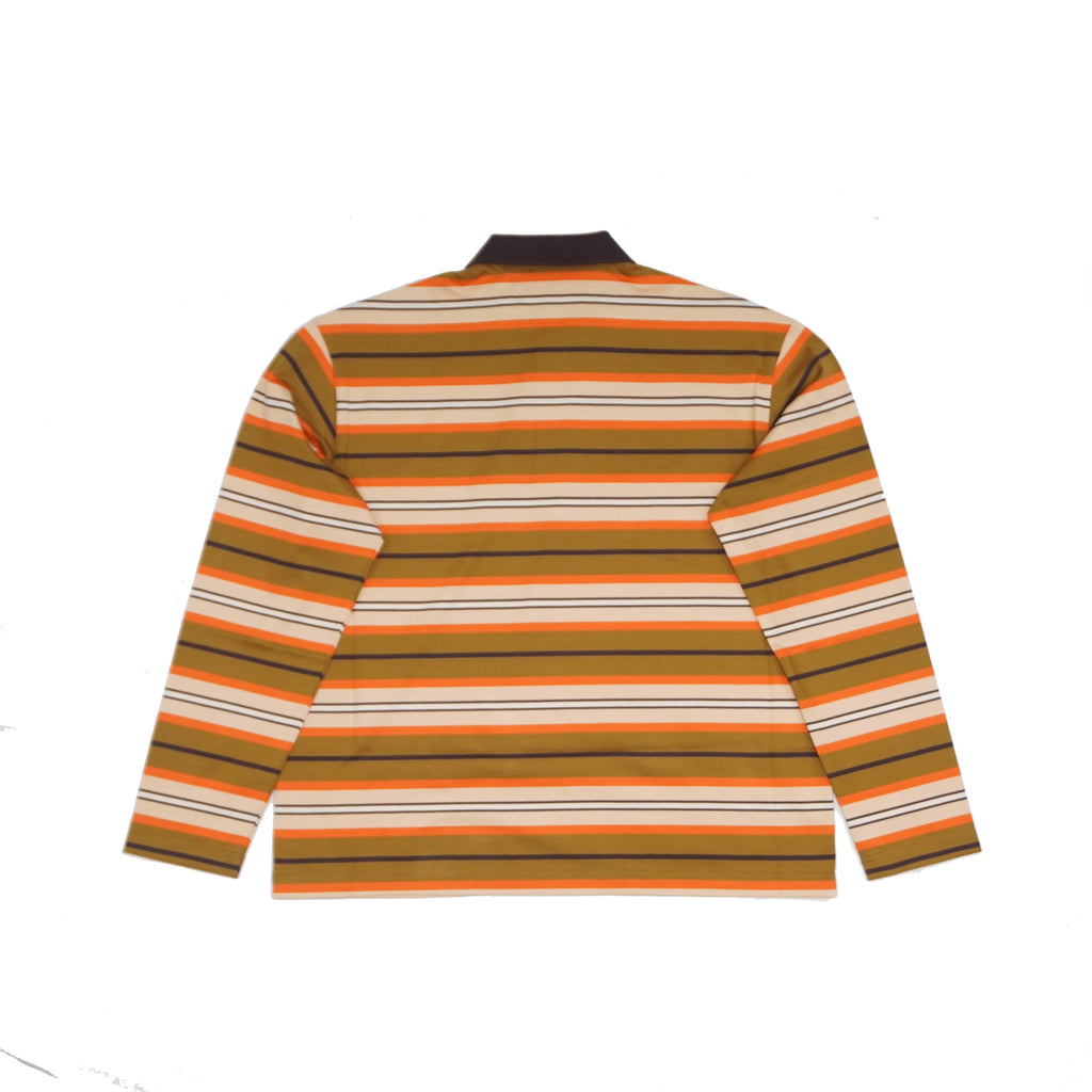 [SCYE BASICS] Multi Striped Cotton L/S Polo Shirt