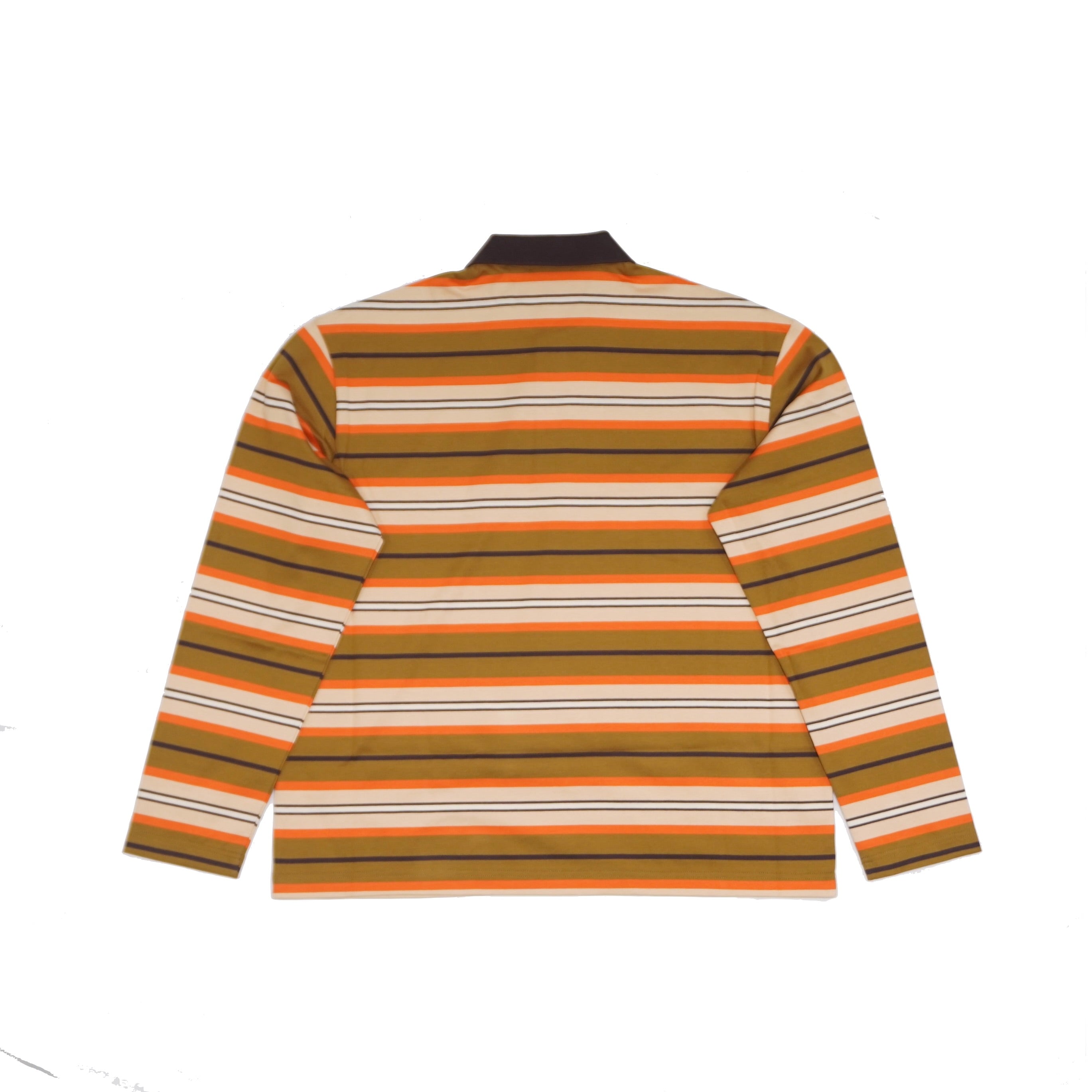 [SCYE BASICS] Multi Striped Cotton L/S Polo Shirt