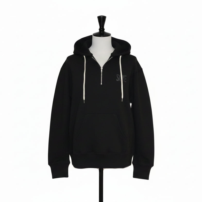 [SCYE BASICS] Fleece Back Jersey Half Zip Hoodie