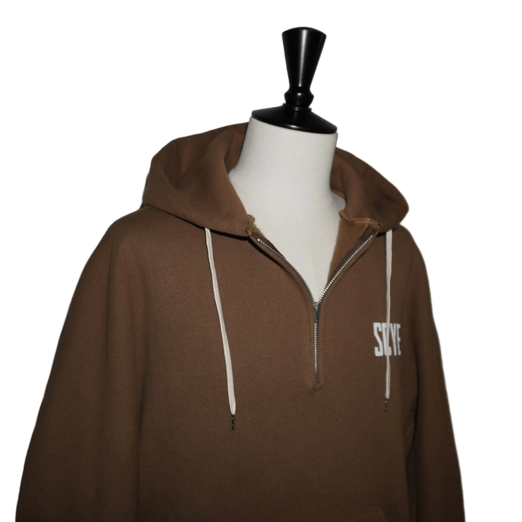 [SCYE BASICS] Fleece Back Jersey Half Zip Hoodie