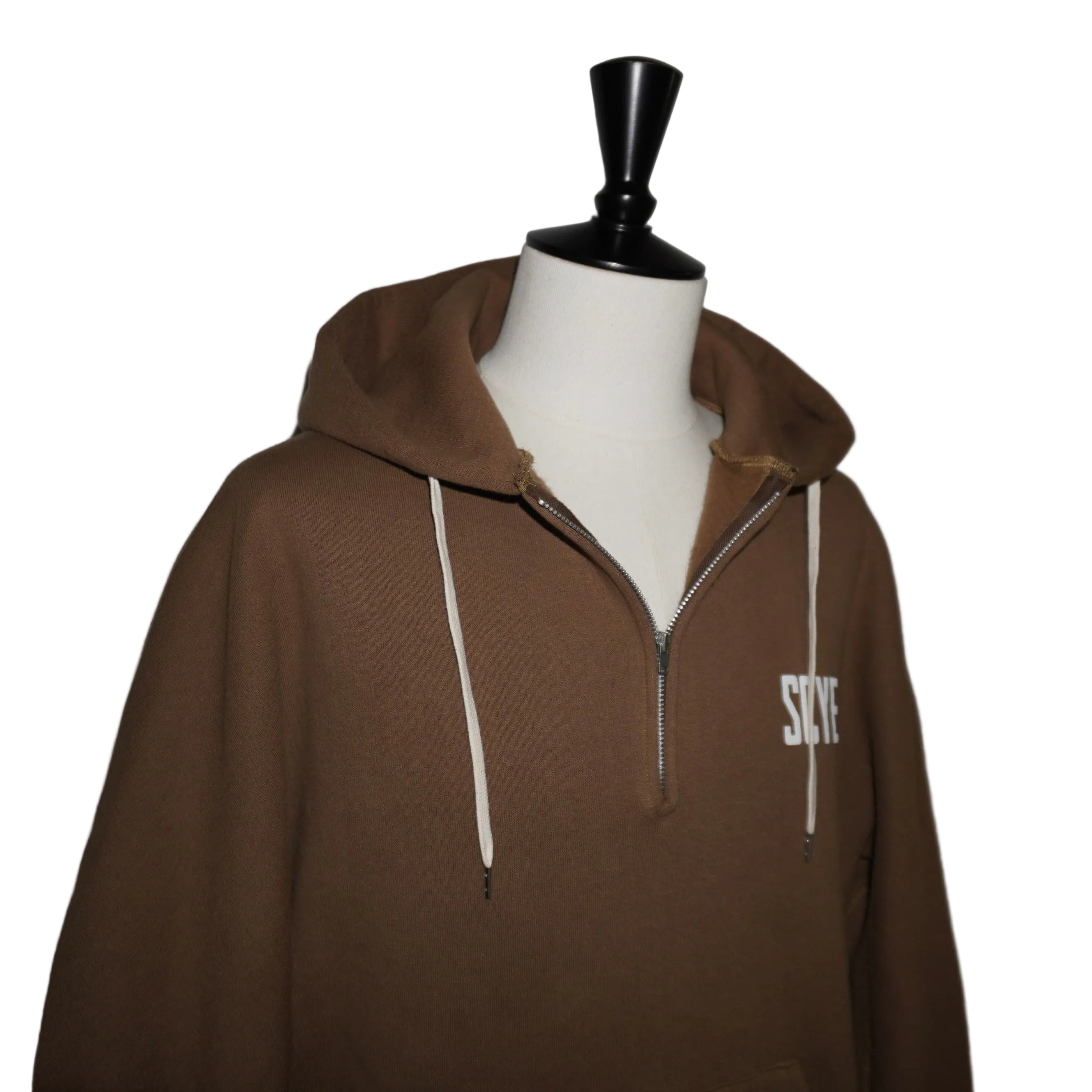 [SCYE BASICS] Fleece Back Jersey Half Zip Hoodie