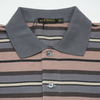 [SCYE BASICS] Multi Striped Cotton L/S Polo Shirt