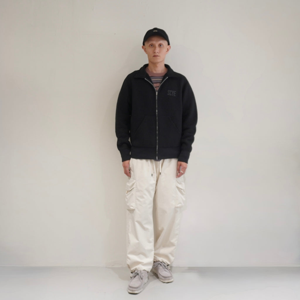 [SCYE BASICS] Fleece Back Jersey Zip Up Top