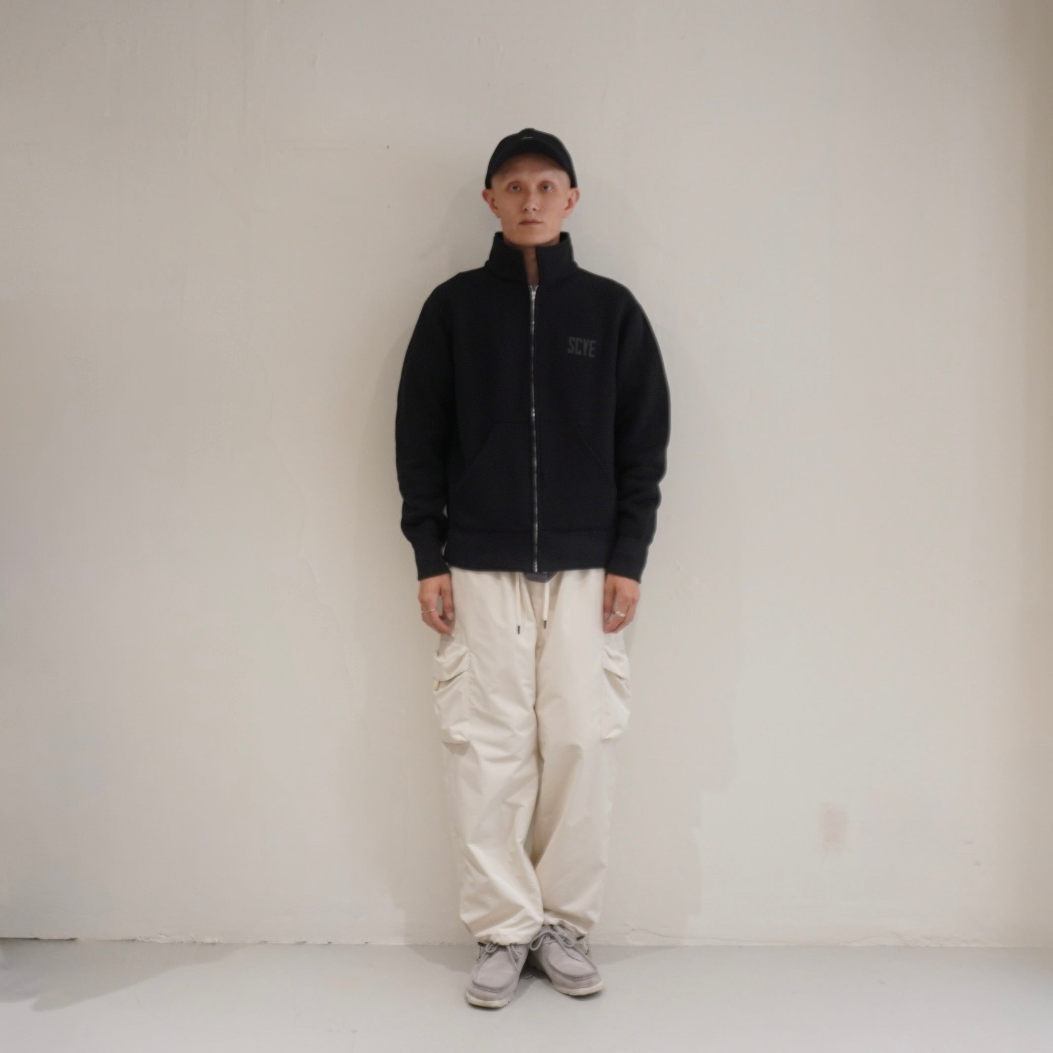 [SCYE BASICS] Fleece Back Jersey Zip Up Top