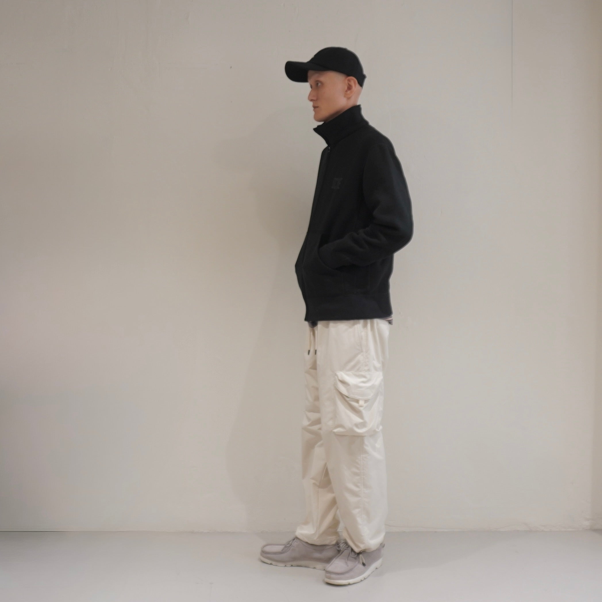 [SCYE BASICS] Fleece Back Jersey Zip Up Top