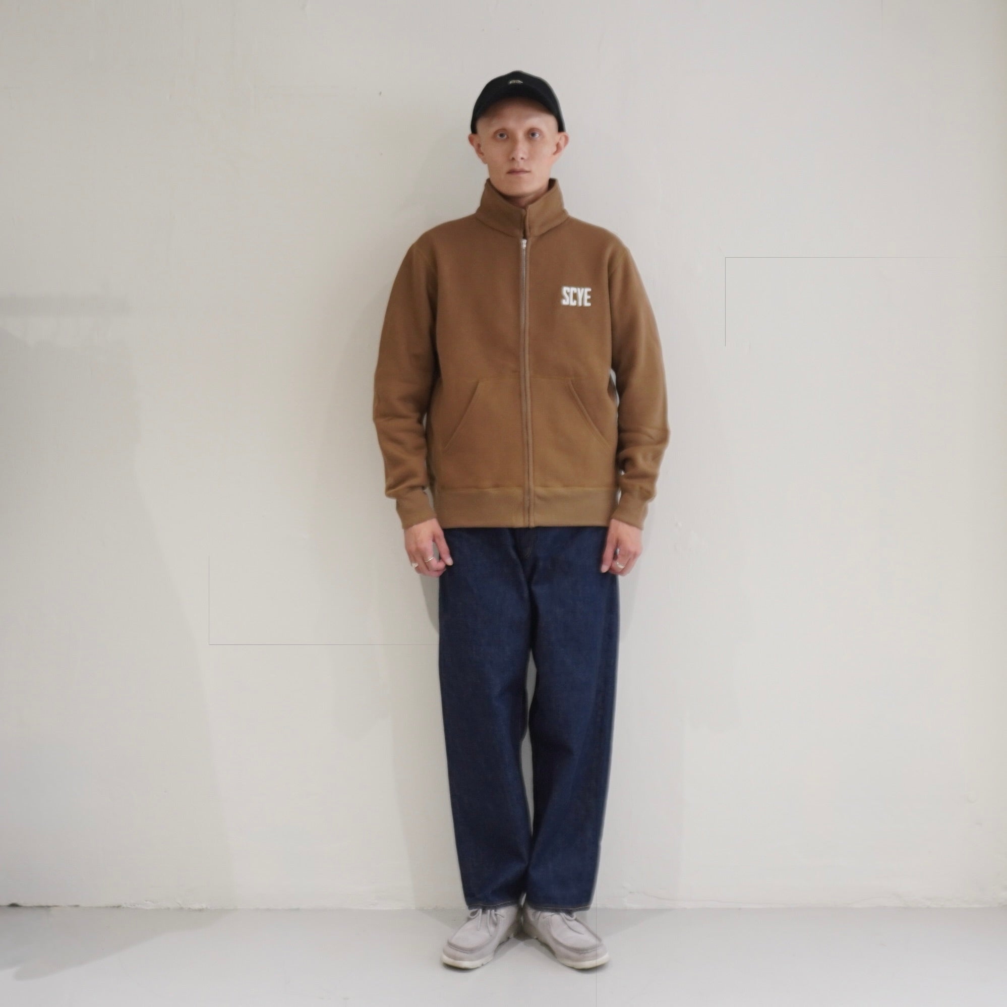 [SCYE BASICS] Fleece Back Jersey Zip Up Top