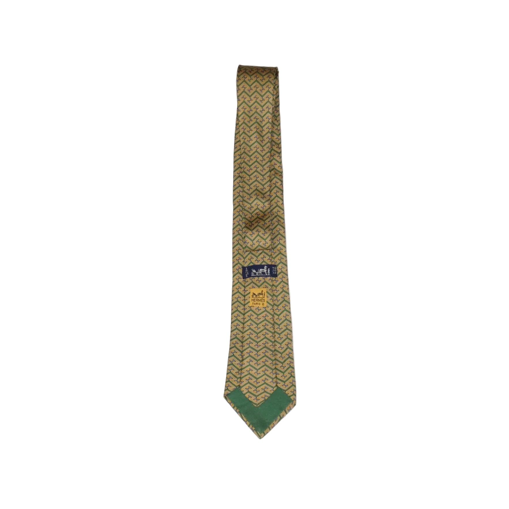 Vintage] Hermes Geometric Pattern Tie 幾何学模様 ヴィンテージ