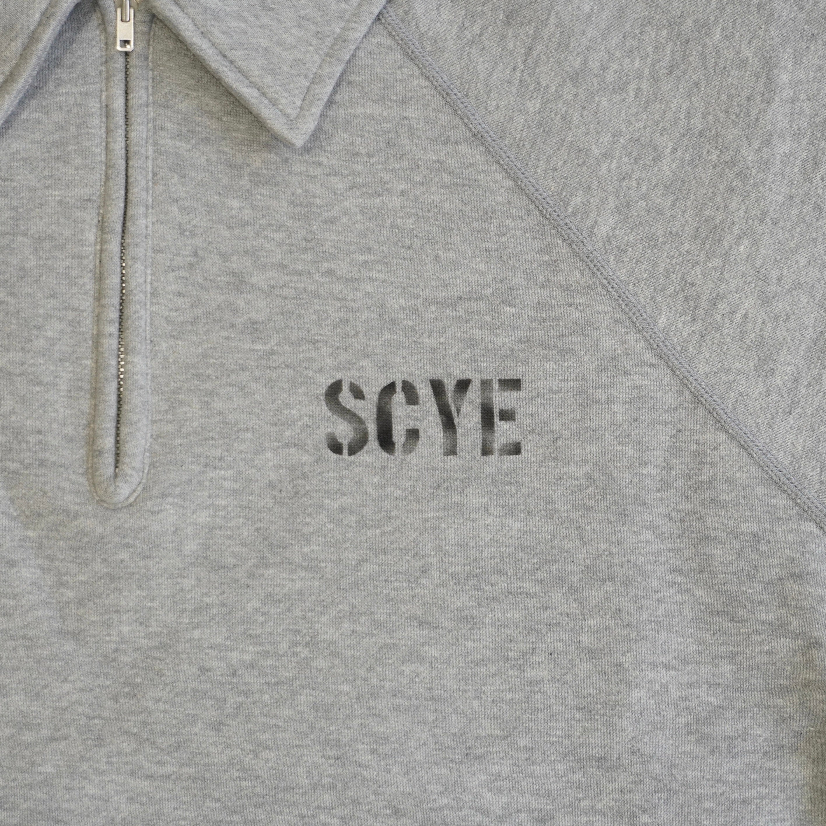 [SCYE BASICS] Fleece back Jersey Half Zip Sweat Shirt