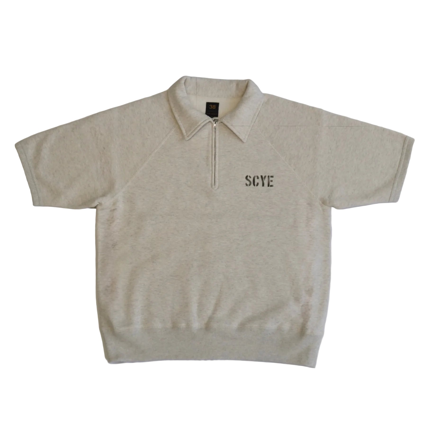 [SCYE BASICS] Fleece back Jersey Half Zip Sweat Shirt