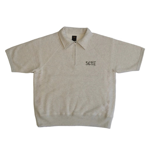 [SCYE BASICS] Fleece back Jersey Half Zip Sweat Shirt