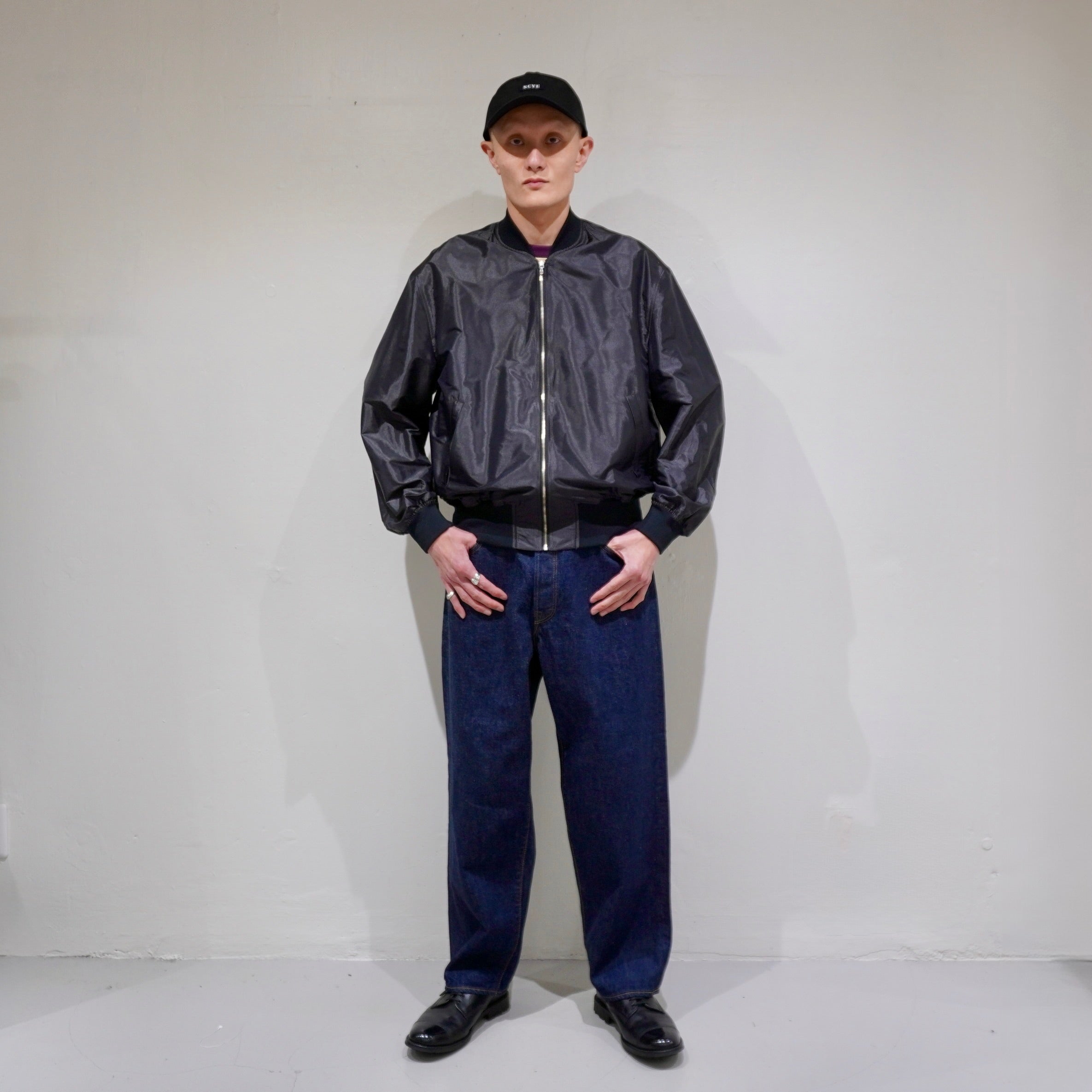 [SCYE] Silk Nylon Parachute Cloth Bomber Jacket
