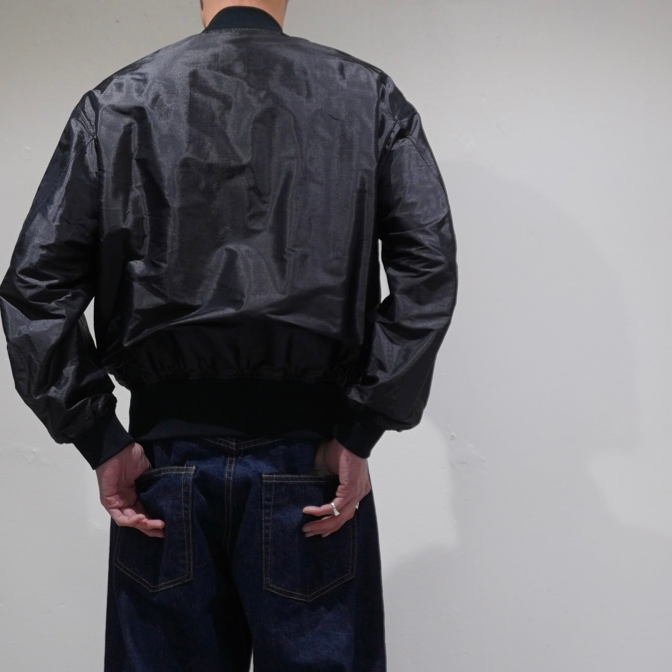 [SCYE] Silk Nylon Parachute Cloth Bomber Jacket