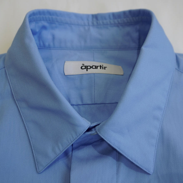 [apartir atelier] 80/2 Suvin Cotton Typewriter Fly Front Shirt