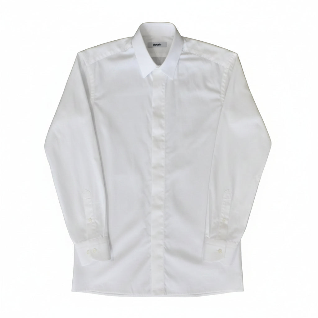 [apartir atelier] 100/2 Supima Cotton Grosgrain Fly Front Shirt