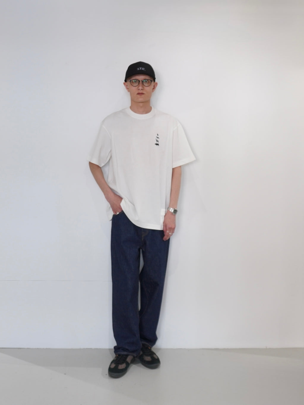 [Scye × Mountain Research] Cotton Pique side pocket T-shirt