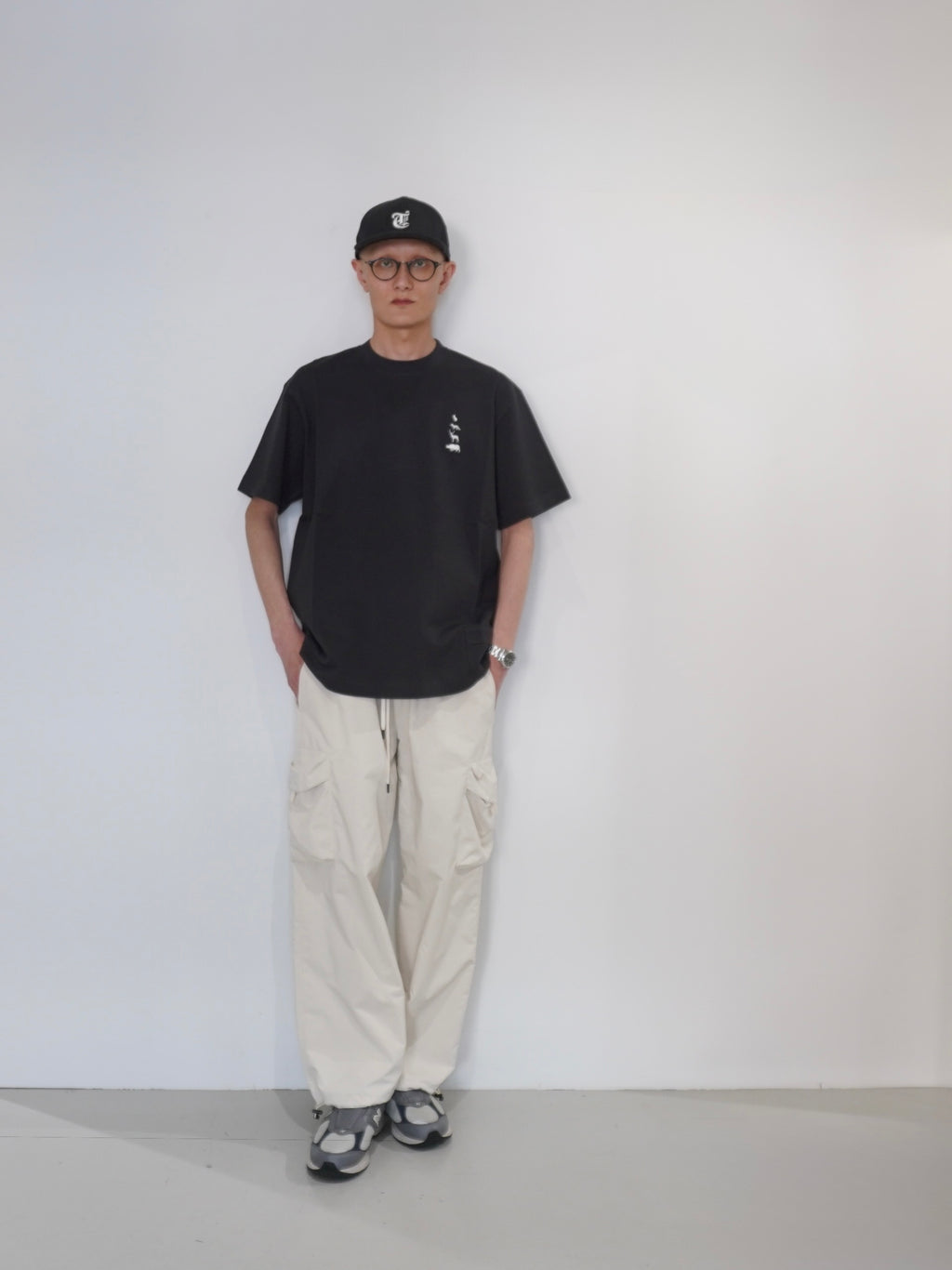 [Scye × Mountain Research] Cotton Pique side pocket T-shirt