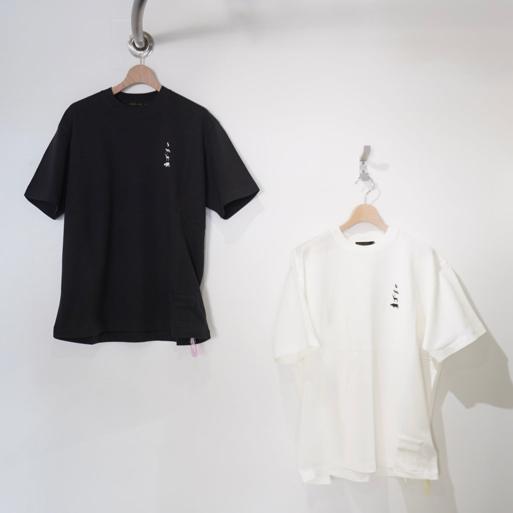 [Scye × Mountain Research] Cotton Pique side pocket T-shirt