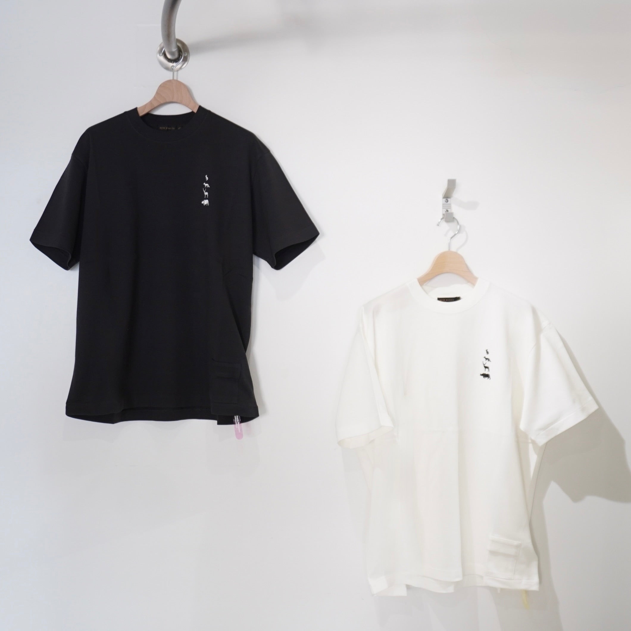 [Scye × Mountain Research] Cotton Pique side pocket T-shirt