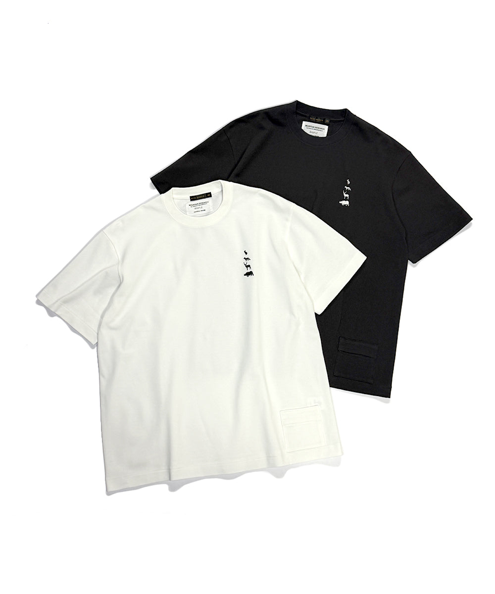 [Scye × Mountain Research] Cotton Pique side pocket T-shirt