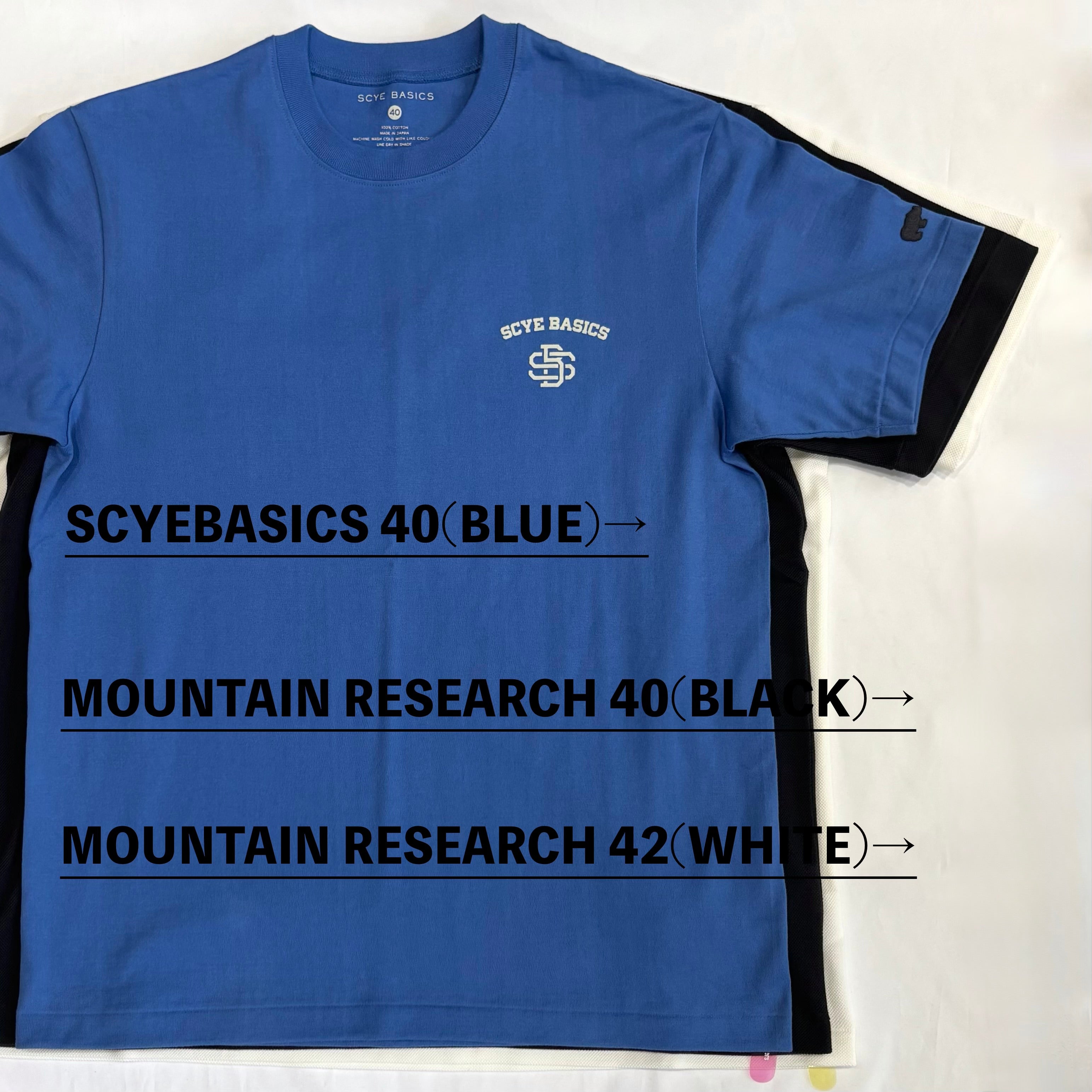 [Scye × Mountain Research] Cotton Pique side pocket T-shirt