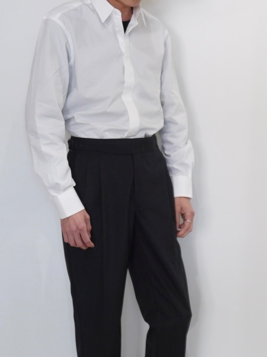 [apartir atelier] 100/2 Supima Cotton Grosgrain Fly Front Shirt - apartir Online Store アパルティール セレクトショップ