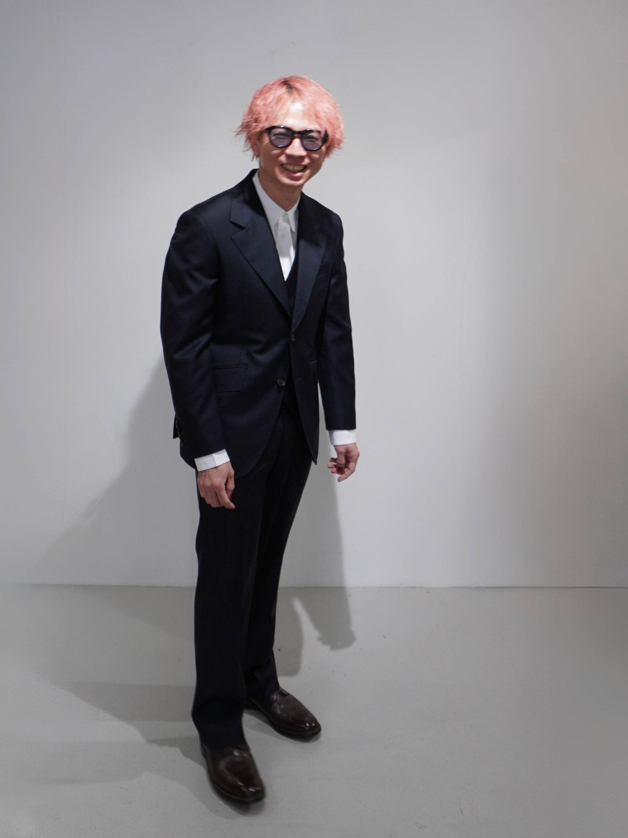 成人式　オーダースーツ　お仕立て事例　名古屋　ネイビー　スリーピース　