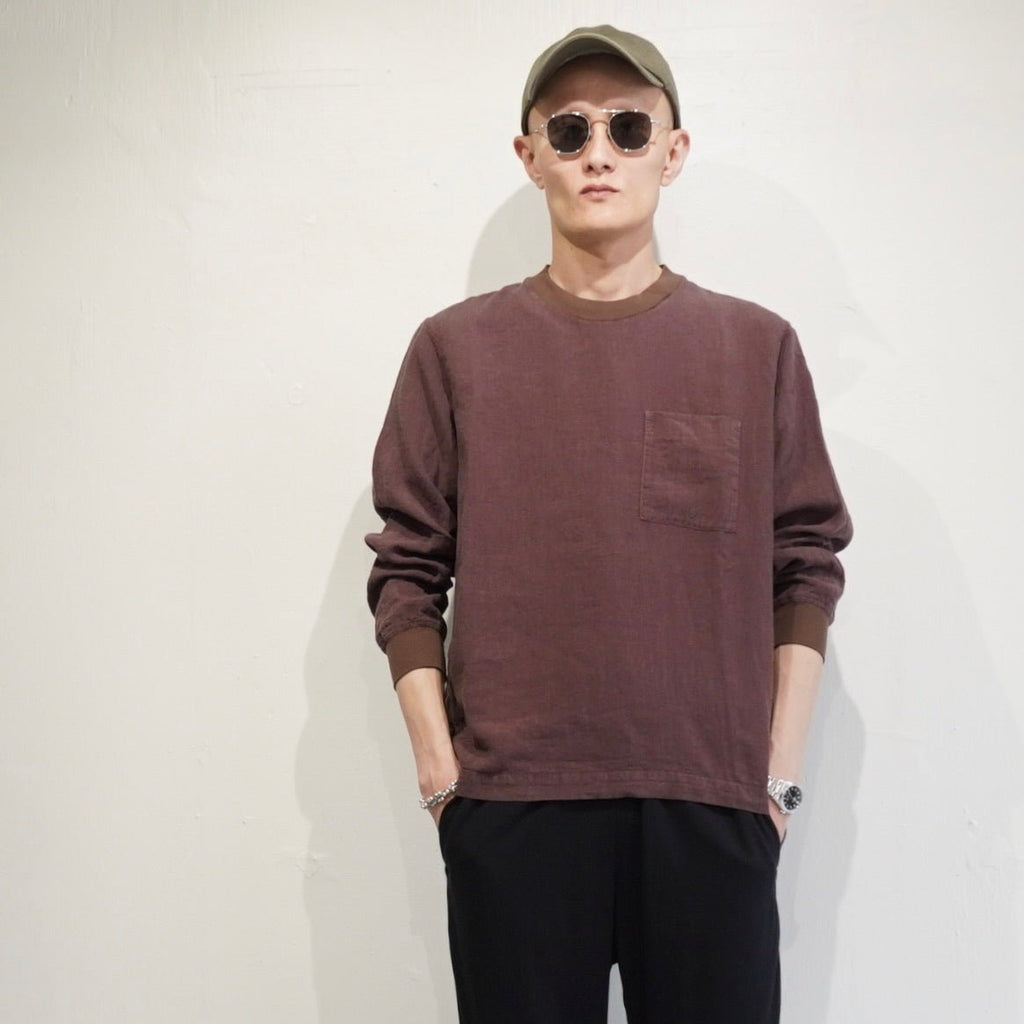 [BRU NA BOINNE] LINEN LONG SLEEVE Tee ブルーナボイン リネンロンT - apartir Online Store アパルティール セレクトショップ