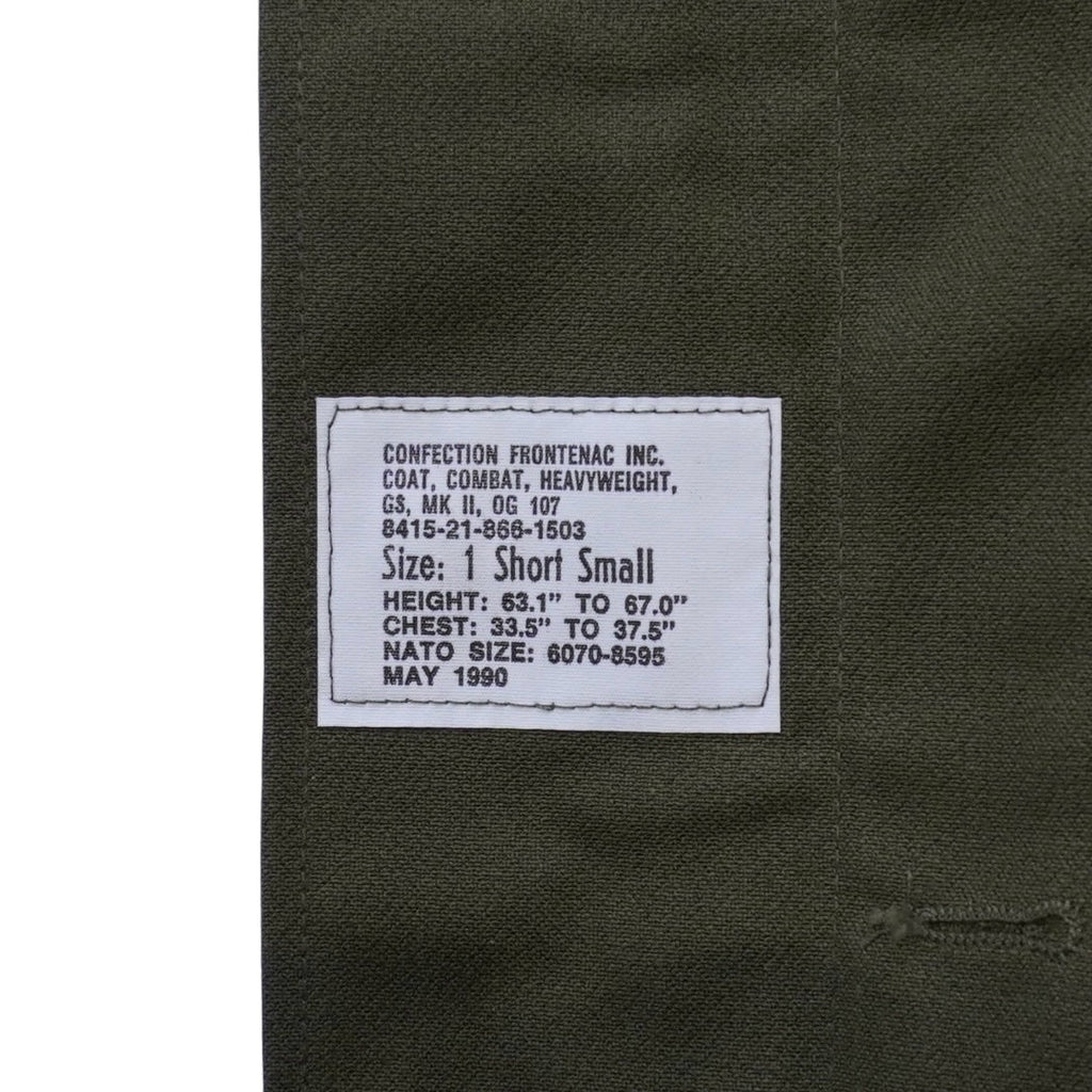 [CANADIAN ARMY] GS MK - 2 Combat Shell Jacket OD カナダ軍 コンバット シェルジャケット - apartir Online Store アパルティール セレクトショップ
