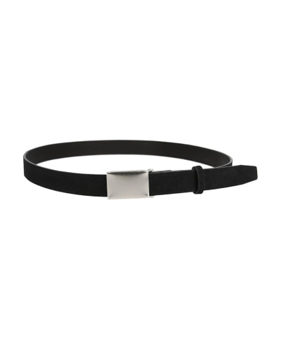 [Scye] Suede Touch Leather Box Buckle Belt