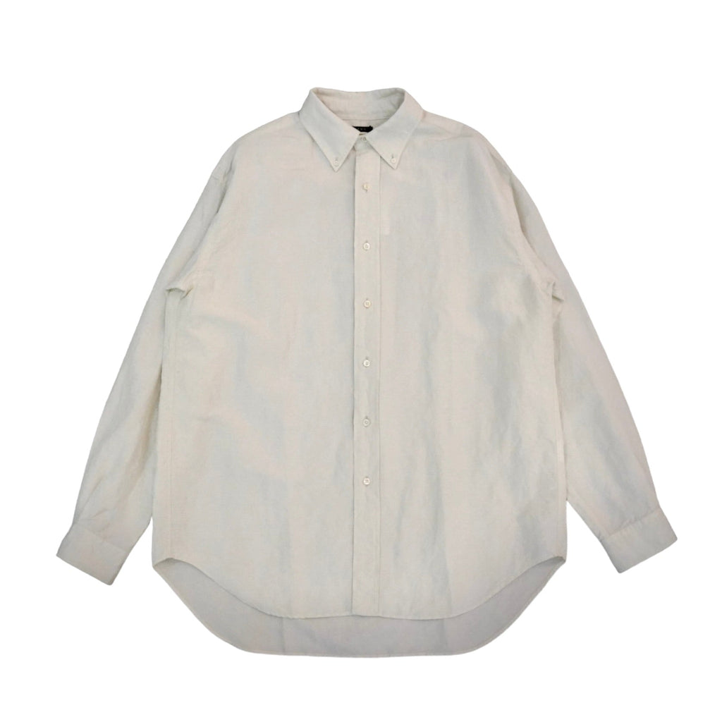 [LENO] BUTTON DOWN SHIRT ECRU リノ シルク/リネン ボタンダウンシャツ エクリュ - apartir Online Store アパルティール セレクトショップ