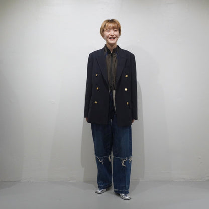 [LENO] DOUBLE NAVY BLAZER リノ ダブル ネイビー ブレザー アウター - #shop_name #アパルティール# #名古屋# #セレクトショップ#