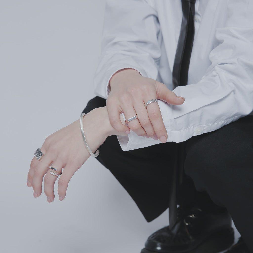 [NINENINE] シルバー925 バングル ｜幅3mm｜21 - B - 002 - apartir Online Store アパルティール セレクトショップ