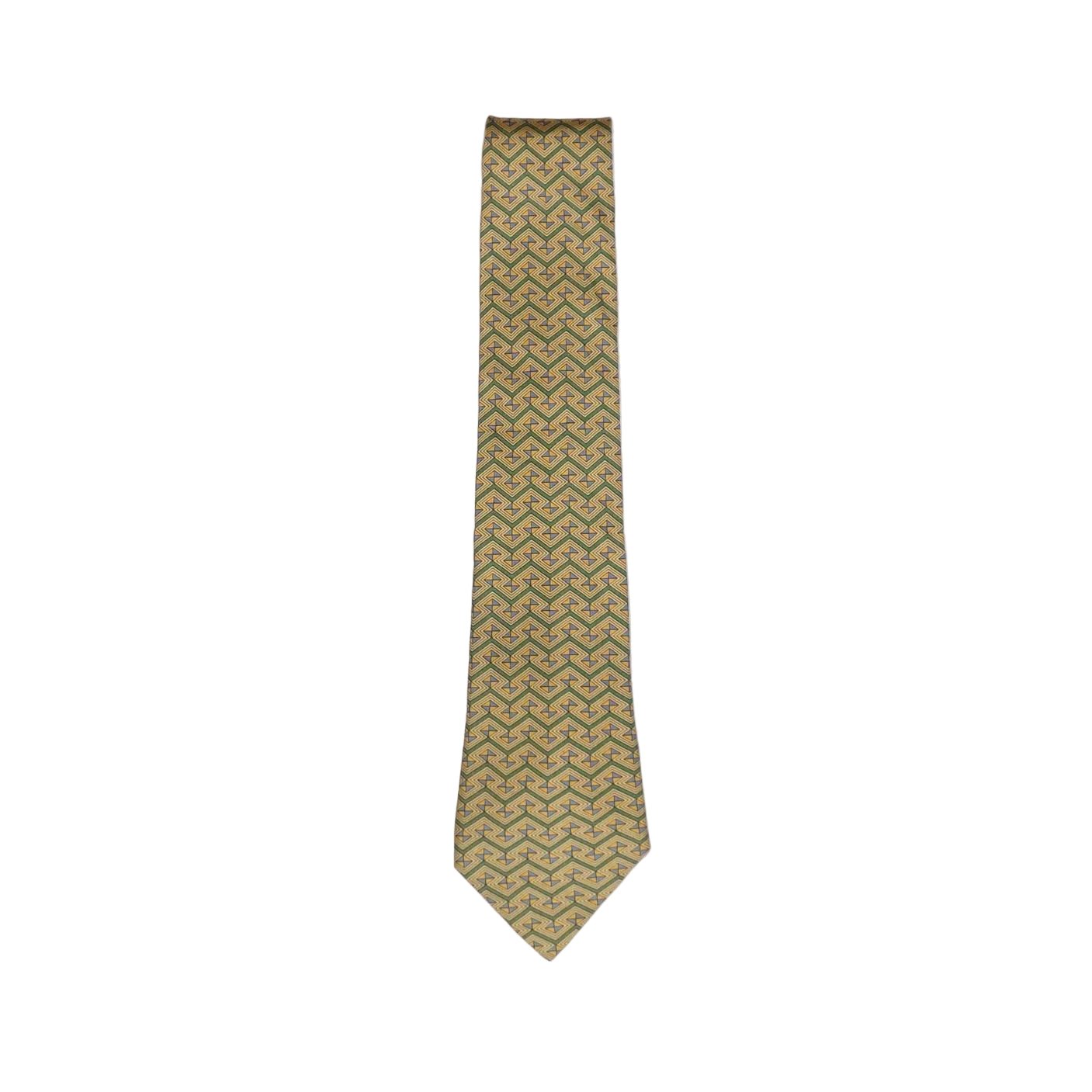 Vintage] Hermes Geometric Pattern Tie 幾何学模様 ヴィンテージ