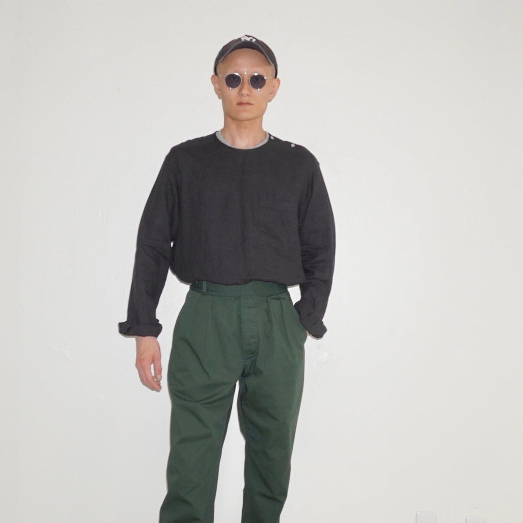 [retroNYm×apartir] Relax Fit Crew Neck Long Sleeve Shirt レトロニム リラックスフィット クルーネック シャツ - apartir Online Store アパルティール セレクトショップ