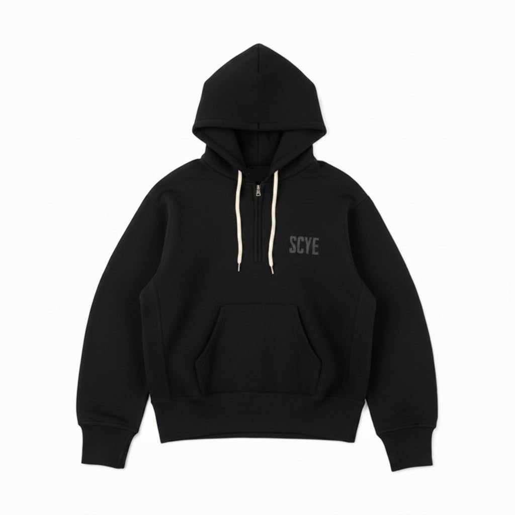 [SCYE BASICS] Fleece Back Jersey Half Zip Hoodie - apartir Online Store アパルティール セレクトショップ