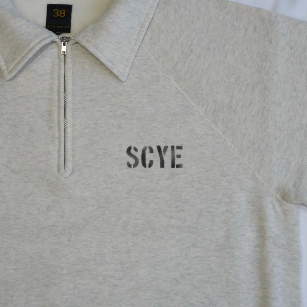 [SCYE BASICS] Fleece back Jersey Half Zip Sweat Shirt - apartir Online Store アパルティール セレクトショップ