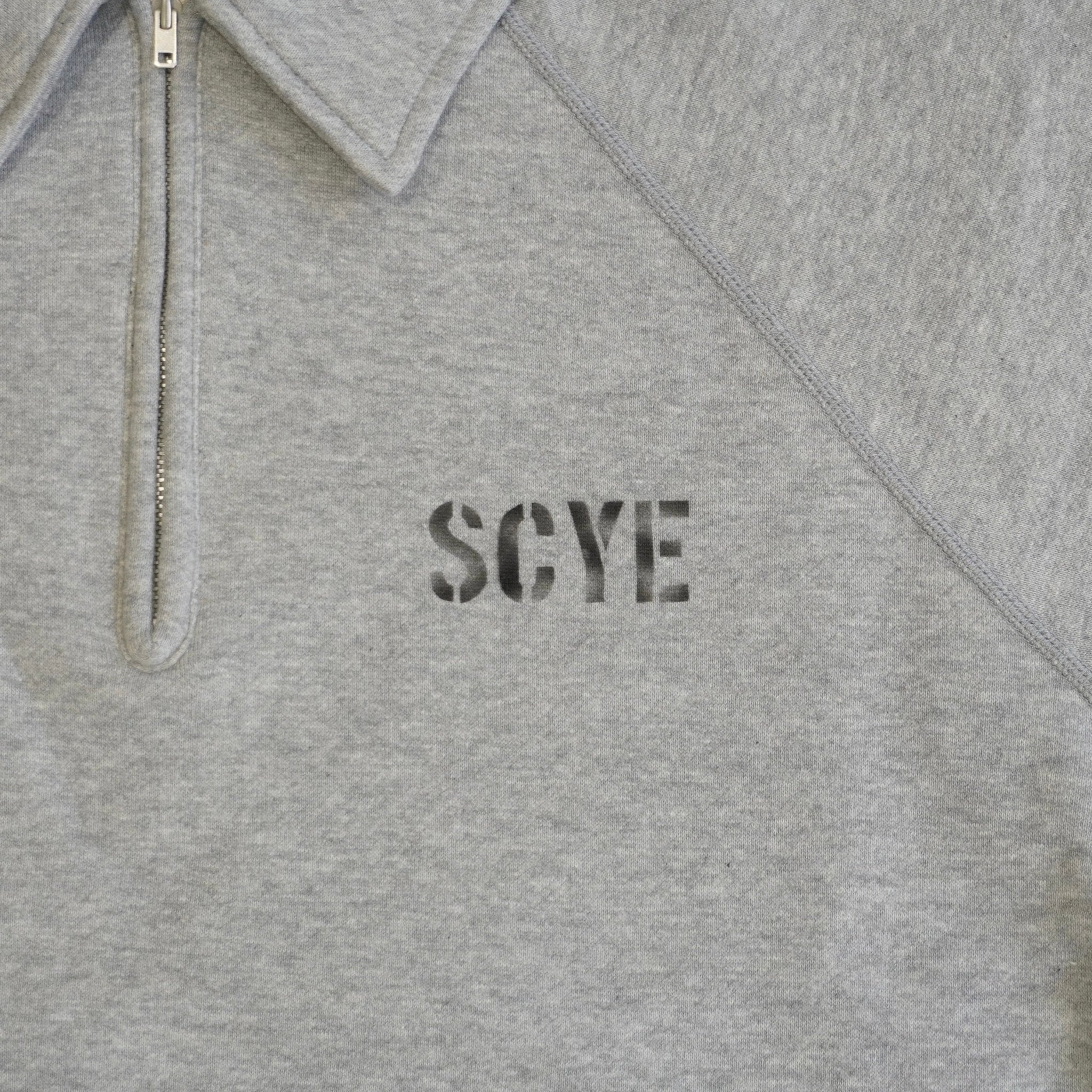 SCYEBASICS] Fleece back Jersey Half Zip Sweat Shirt サイ ハーフ